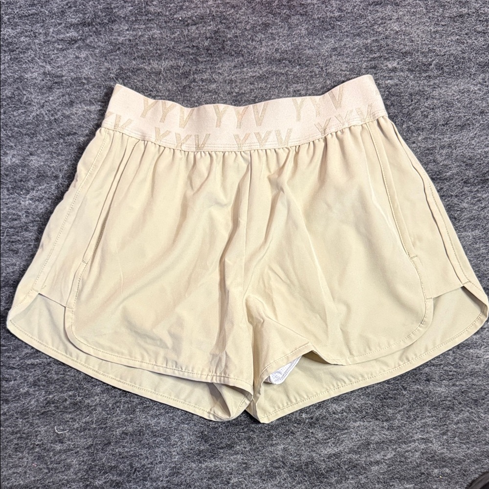 Elegant light tan Women's Athletic Shorts YYV MED